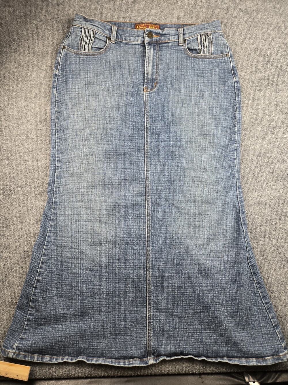 Vintage Crest Jeans Long Denim Skirt‎ Women’s Size 15/16 -90s Y2K #908